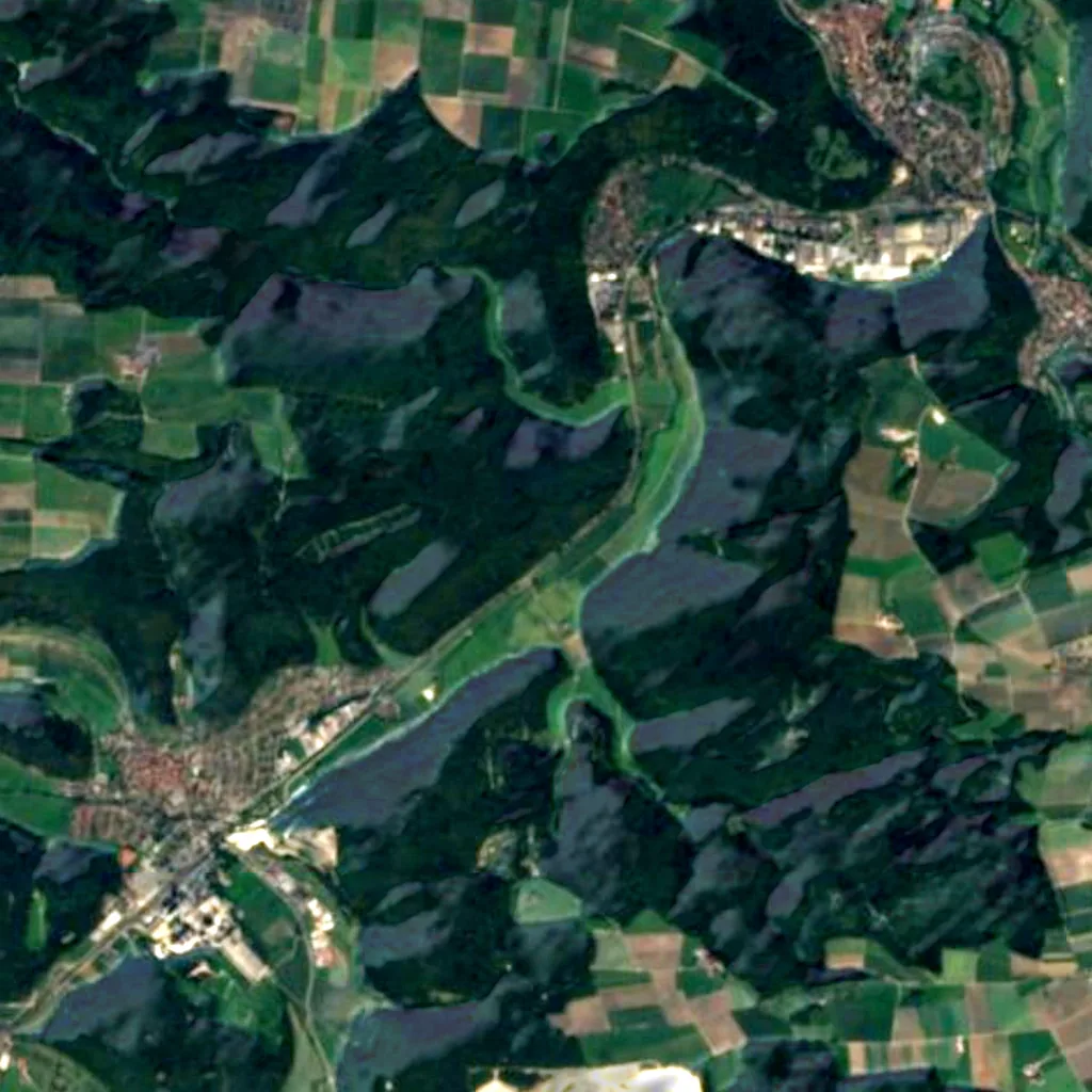 Il terreno sopra Sirgenstein Cave (Sentinel-2)