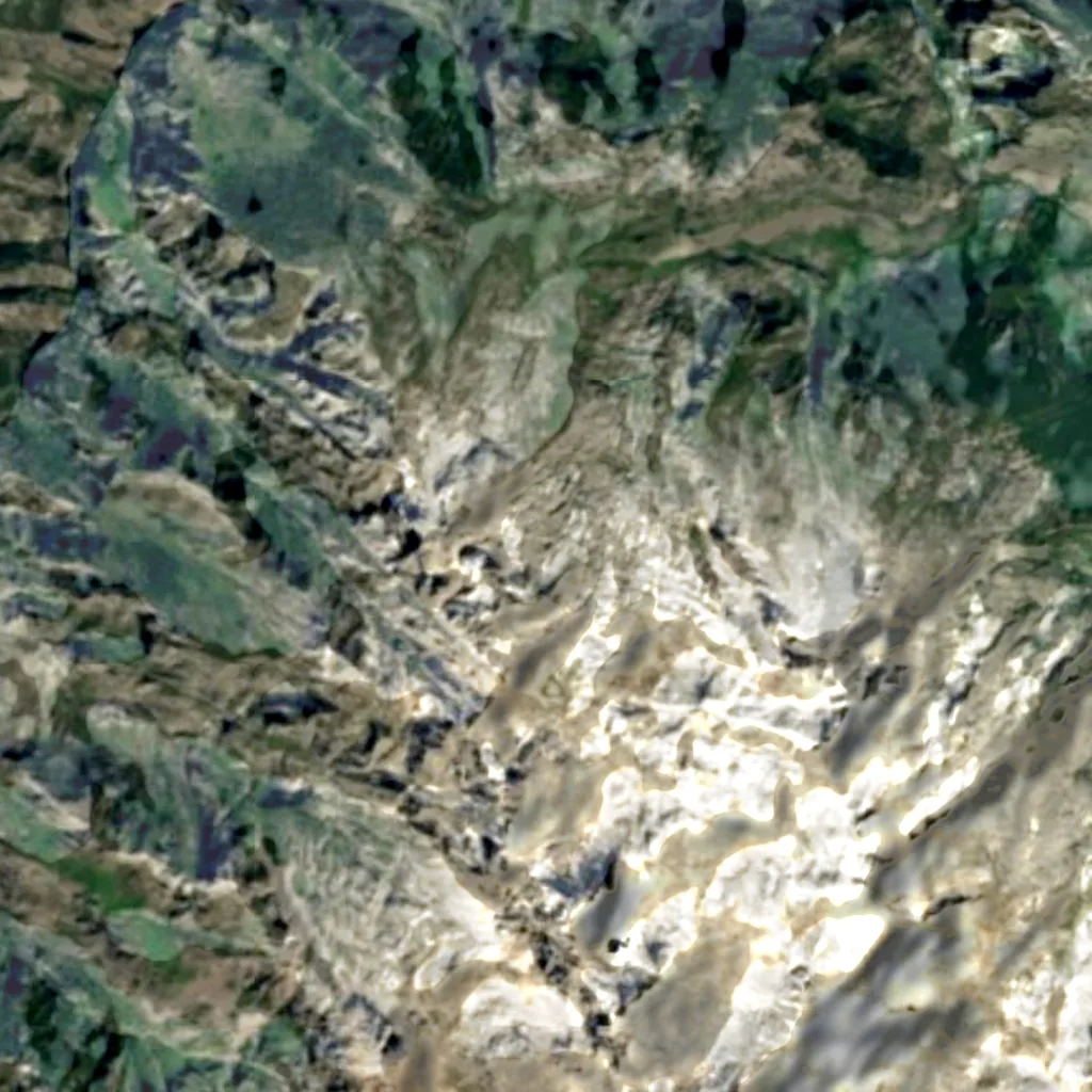 Il terreno sopra Sistema del Trave (Sentinel-2)