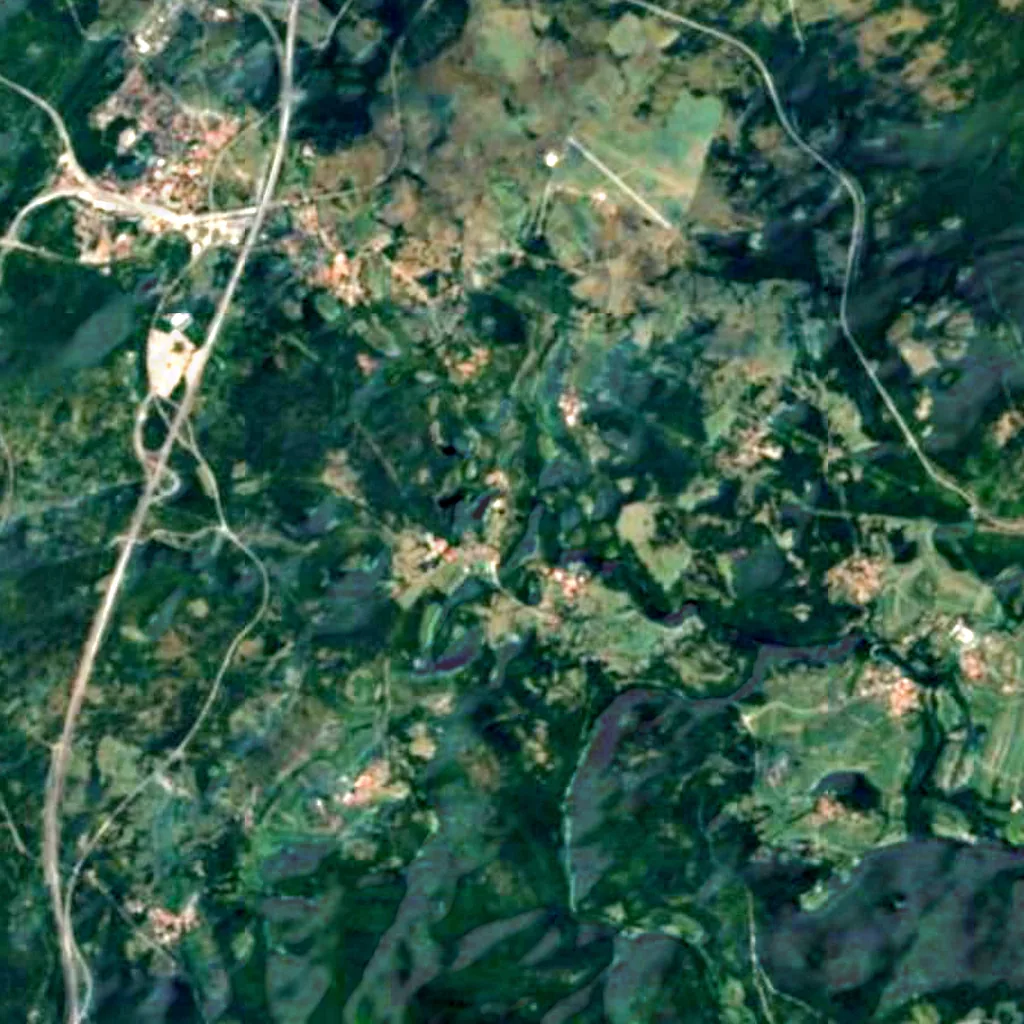 The ground above Škocjan Caves (Sentinel-2)