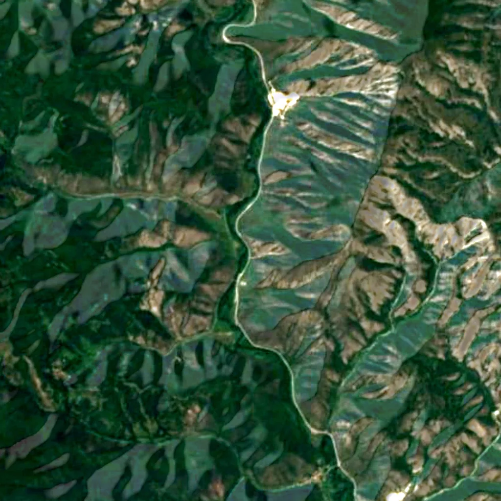 De grond boven Slatinski Izvor (Sentinel-2)
