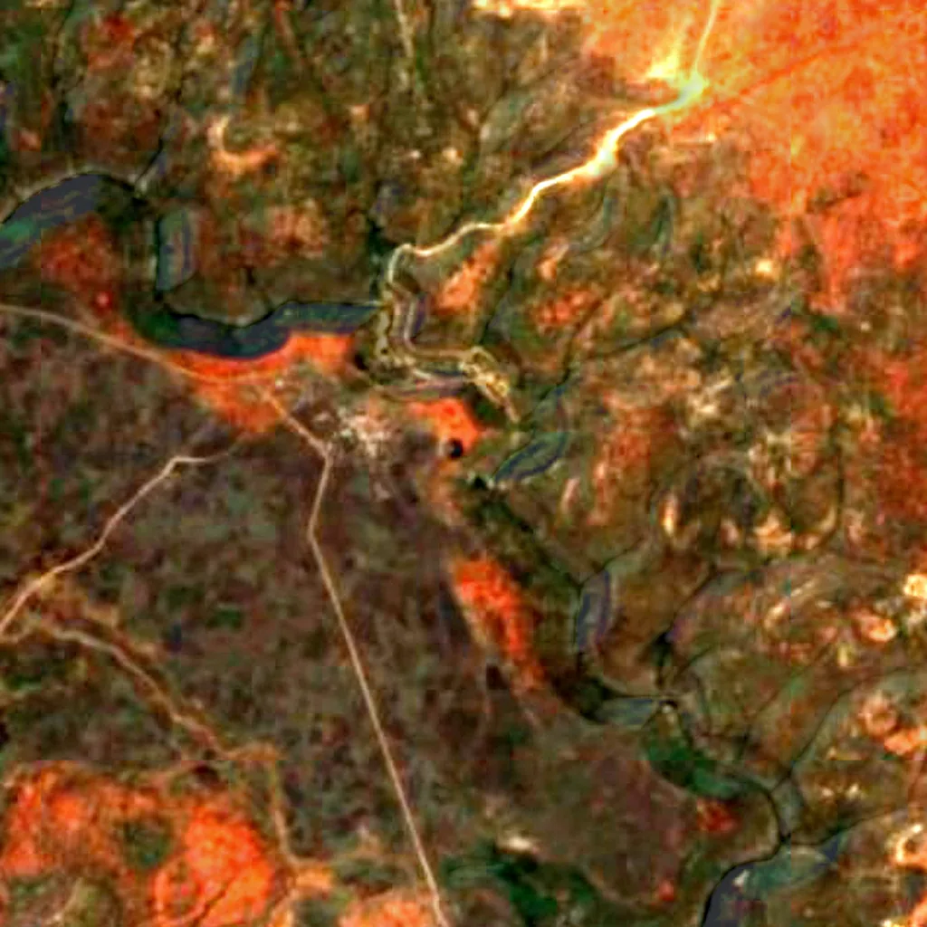 Il terreno sopra Grotta di Sof Omar (Sentinel-2)