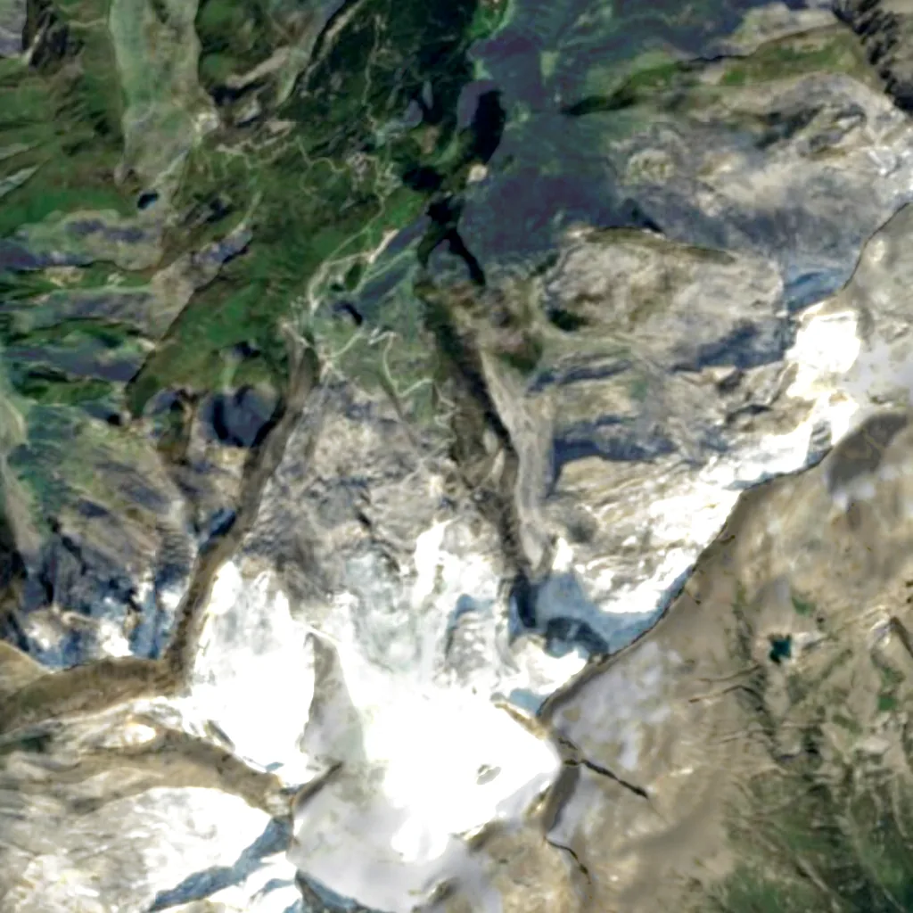 Le sol au-dessus de Spannagel Cave (Sentinel-2)