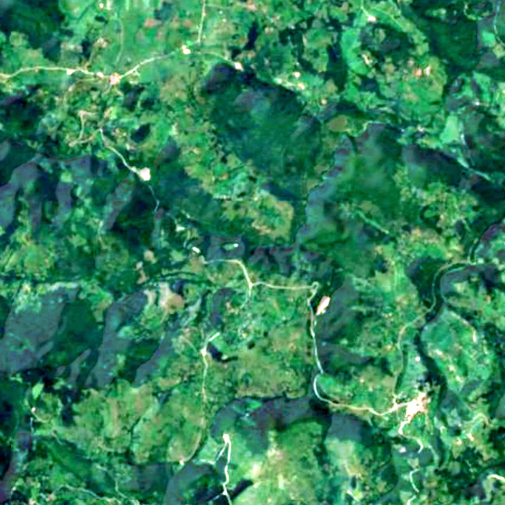 Le sol au-dessus de Stopića Cave (Sentinel-2)