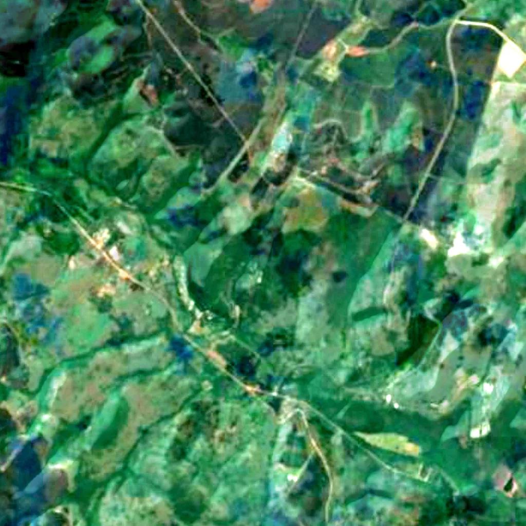 El suelo sobre Sudwala Caves (Sentinel-2)