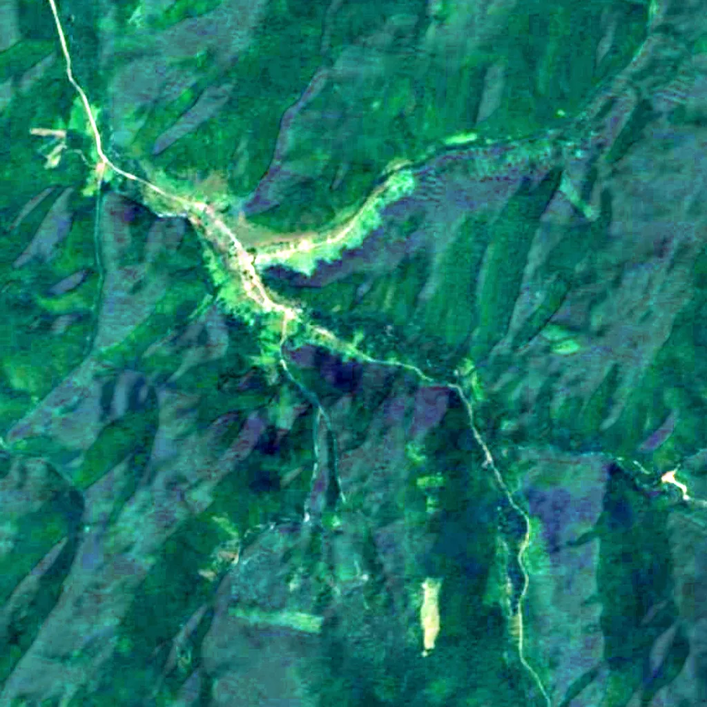 The ground above Sukhaya Atya Cave (Sentinel-2)