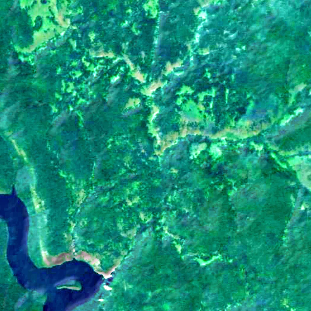 De grond boven Sumgan-Kutuk (Sentinel-2)