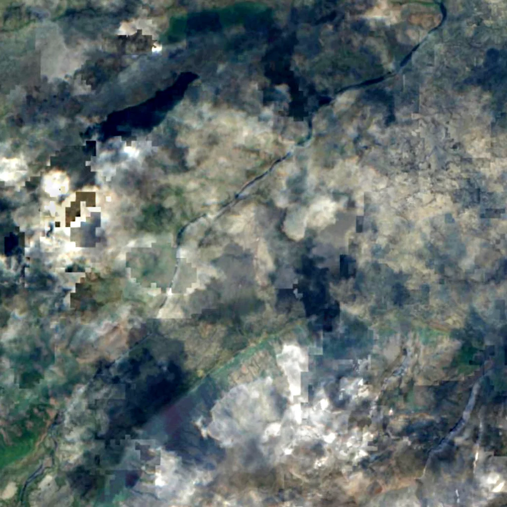 El suelo sobre Surtshellir (Sentinel-2)
