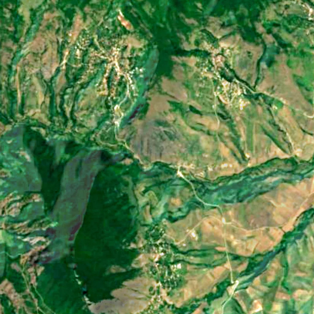 El suelo sobre Tağlar Cave (Sentinel-2)
