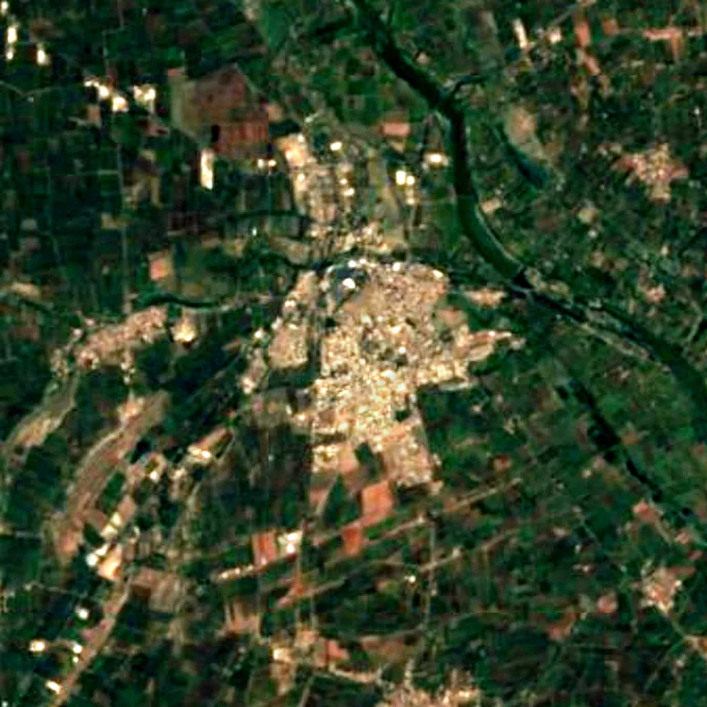 Il terreno sopra Talaja Caves (Sentinel-2)
