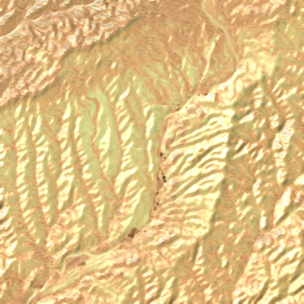 Il terreno sopra Grotta di Teshik-Tash (Sentinel-2)