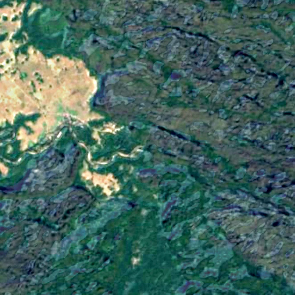 Le sol au-dessus de Tham Kong Lo (Sentinel-2)