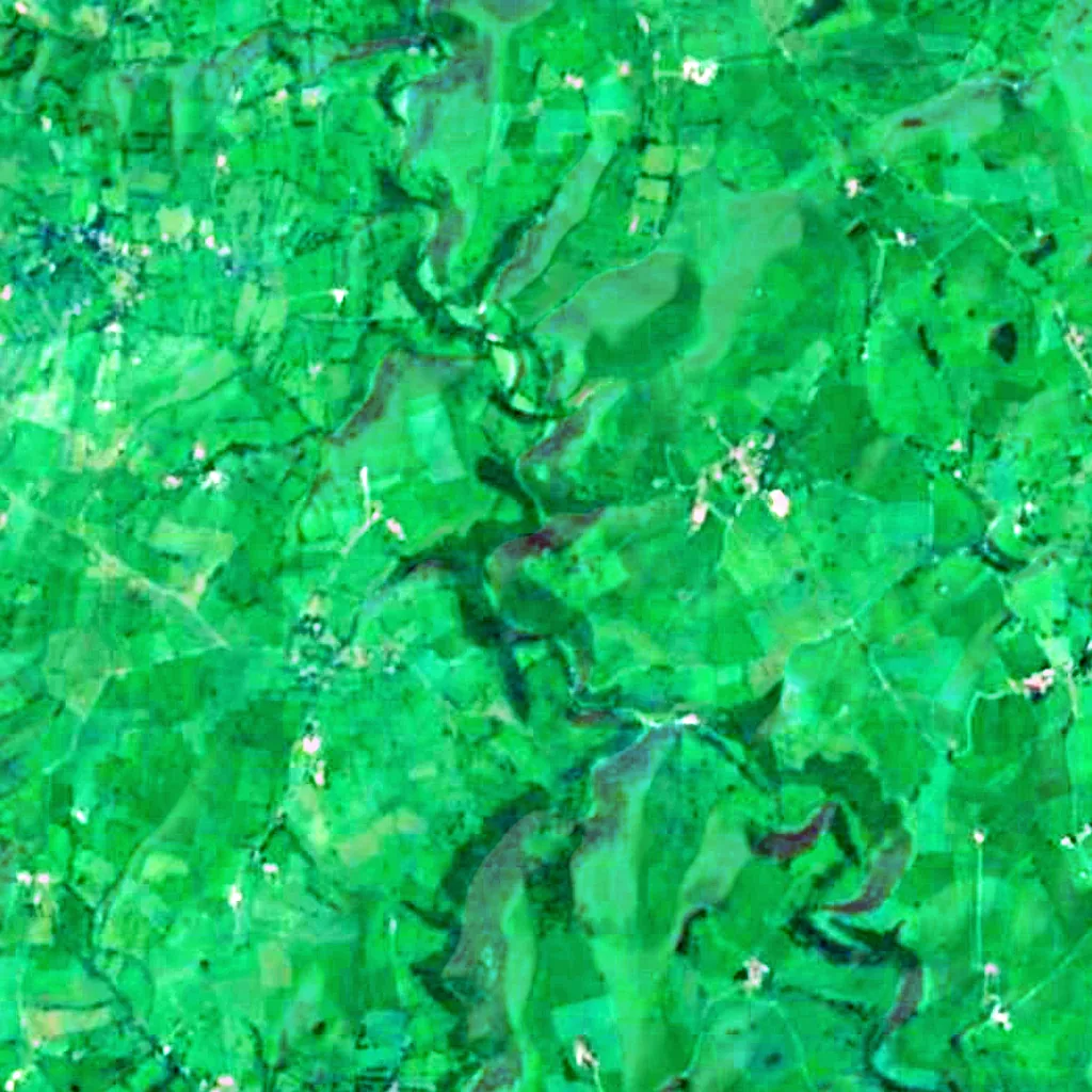 Le sol au-dessus de Thor's Cave (Sentinel-2)