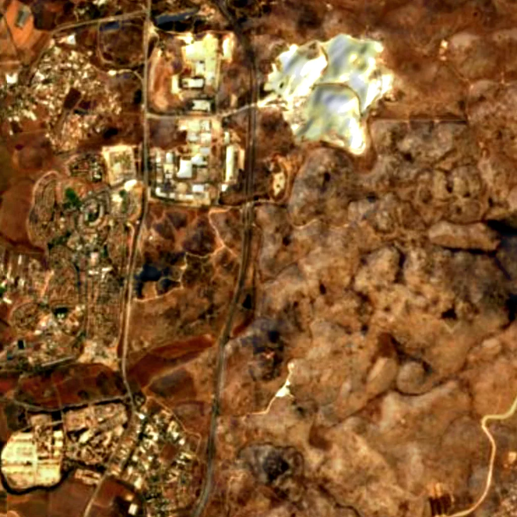 Der Boden über Tinshemet-Höhle (Sentinel-2)