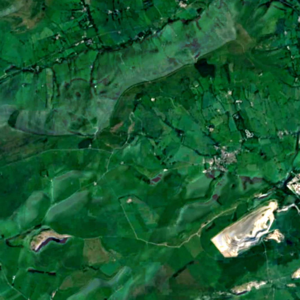 The ground above Treak Cliff Cavern (Sentinel-2)