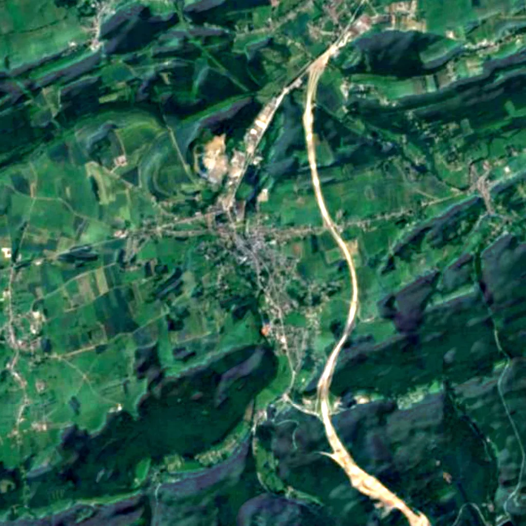 De grond boven Trou de l'Abîme (Sentinel-2)