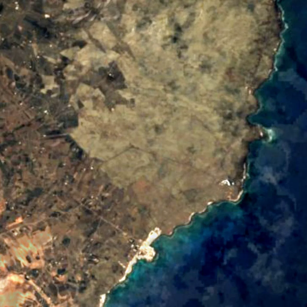 Der Boden über Tunnel de la Atlantida (Sentinel-2)