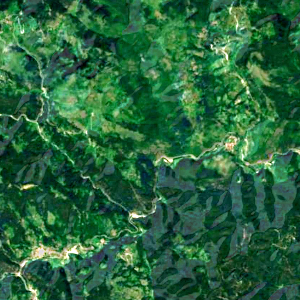 The ground above Uhlovitsa Cave (Sentinel-2)