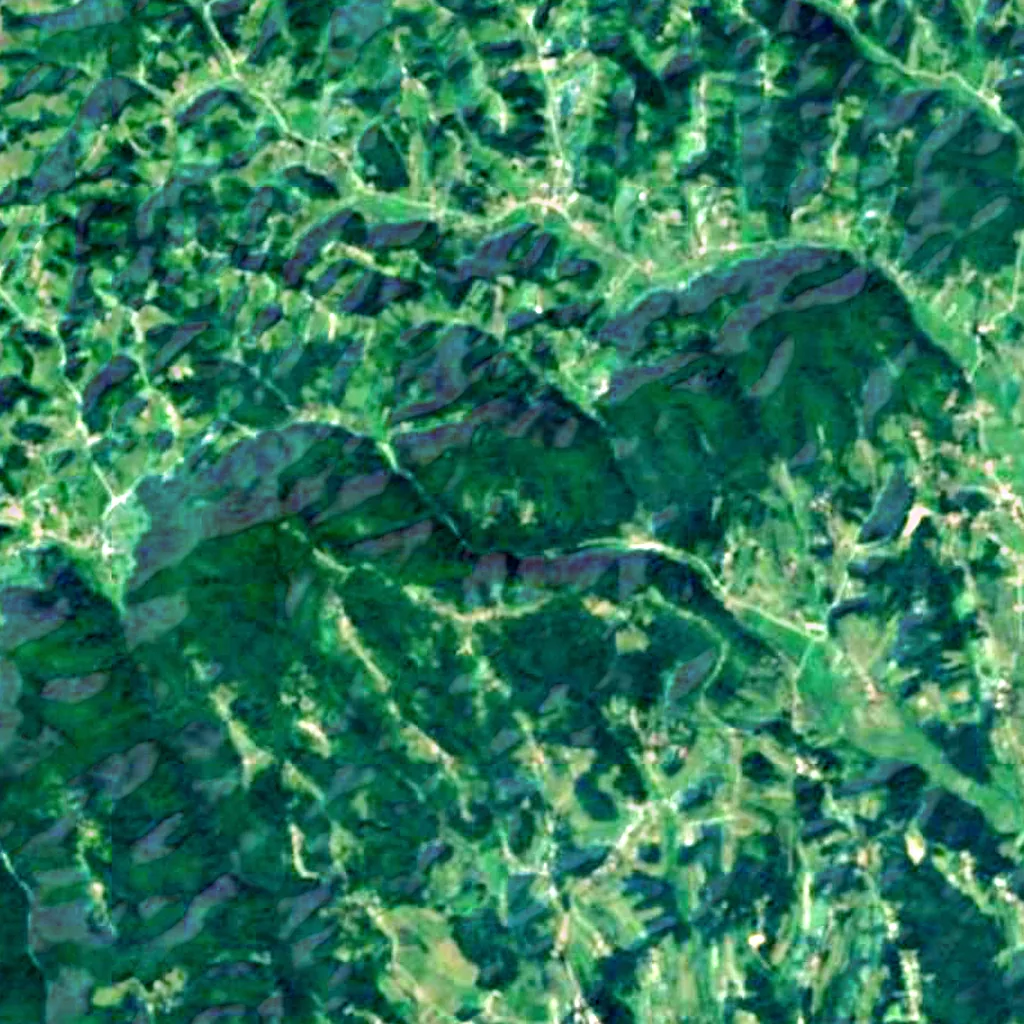 O chão por cima de Vindija Cave (Sentinel-2)