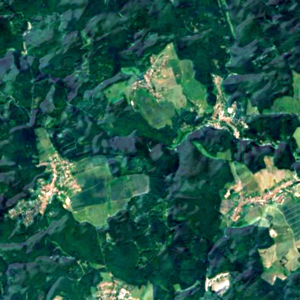 El suelo sobre Výpustek Cave (Sentinel-2)