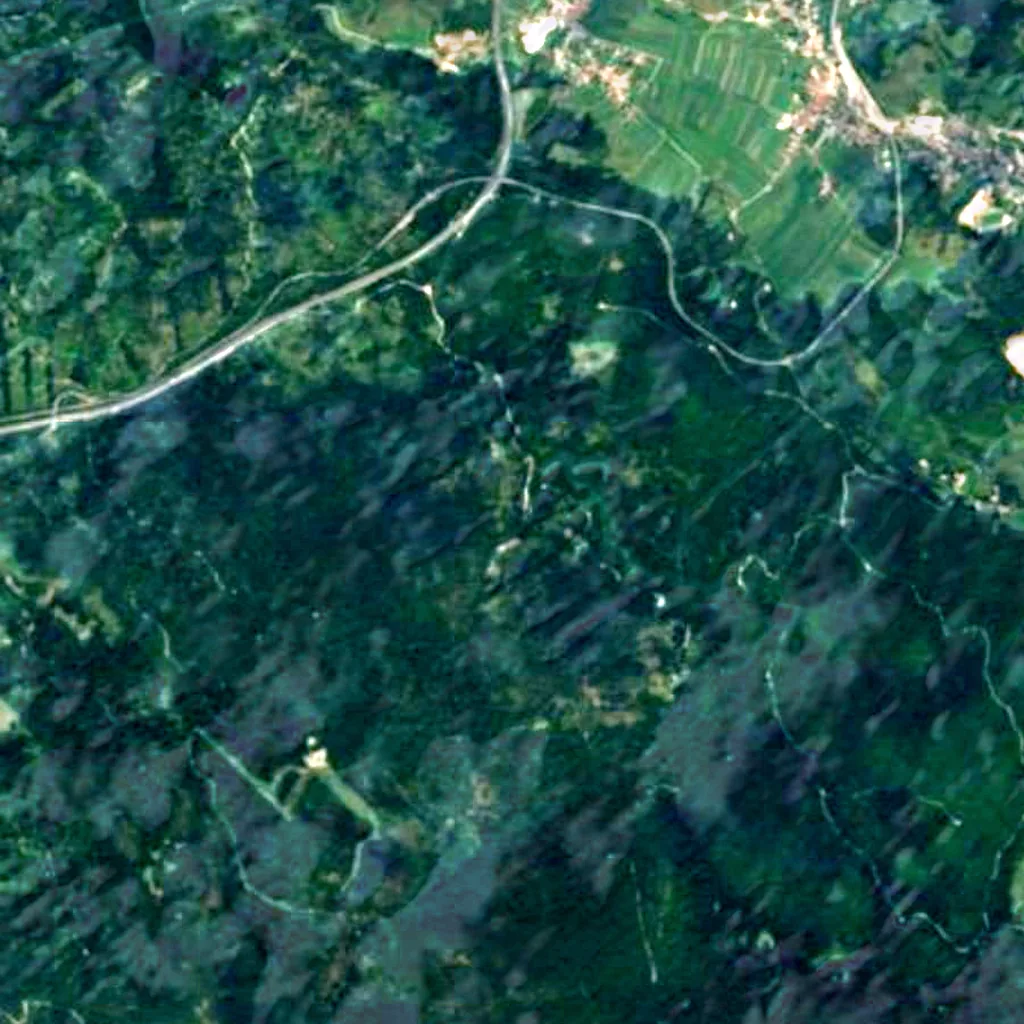 The ground above Weaver's Cave (Sentinel-2)