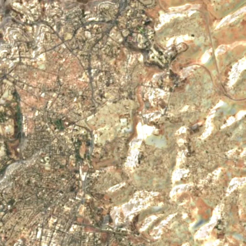 Le sol au-dessus de Puits des âmes (Sentinel-2)