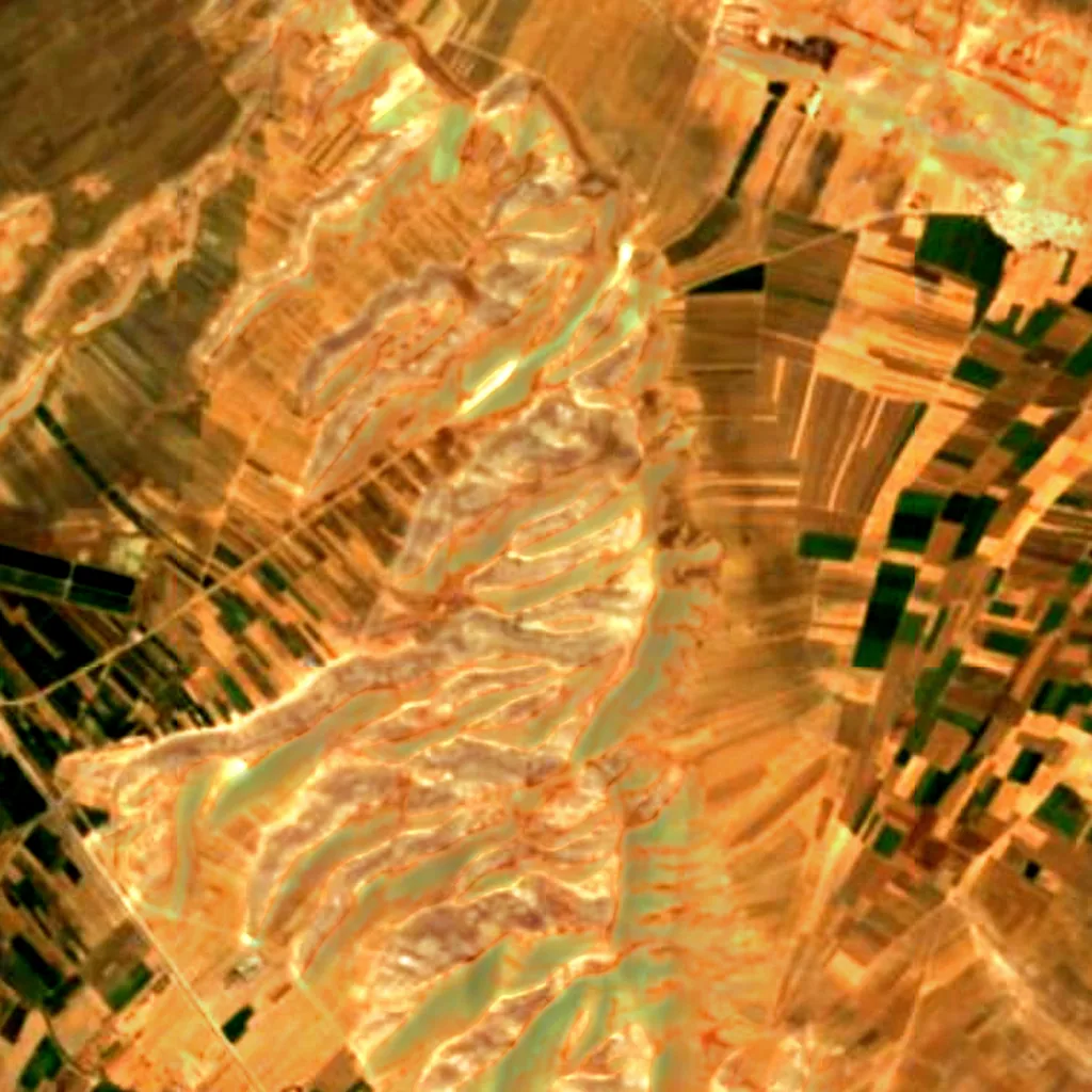 Il terreno sopra Wezmeh (Sentinel-2)