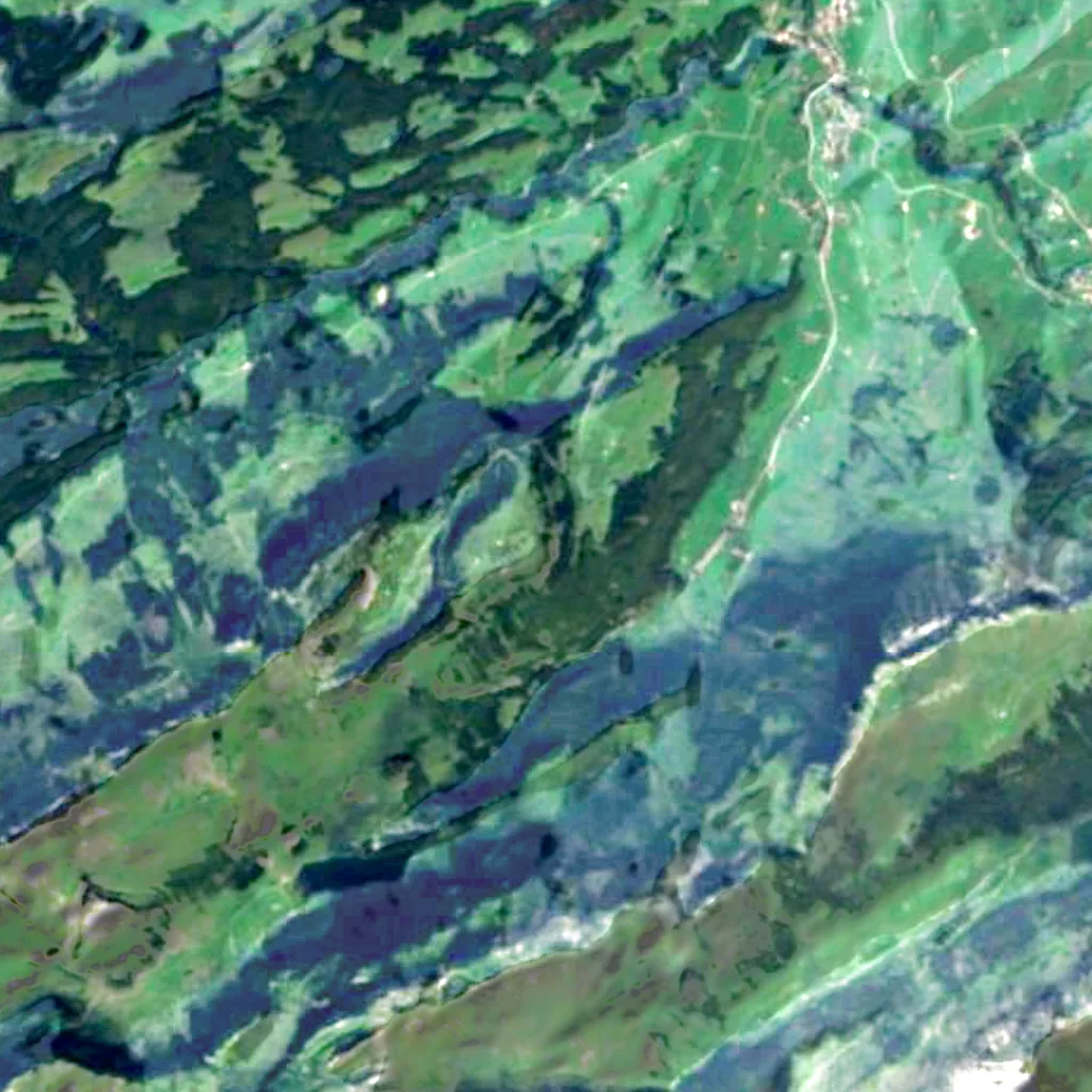Le sol au-dessus de Wildkirchli (Sentinel-2)