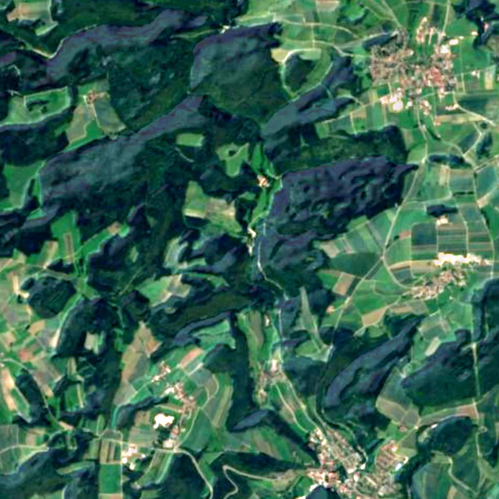 Il terreno sopra Wimsener Höhle (Sentinel-2)