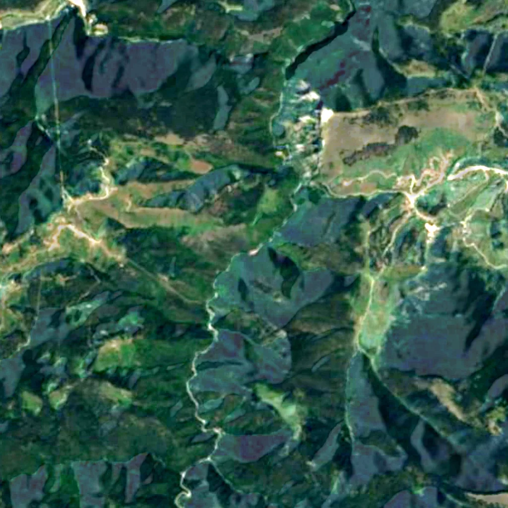O chão por cima de Yagodinska (cave) (Sentinel-2)
