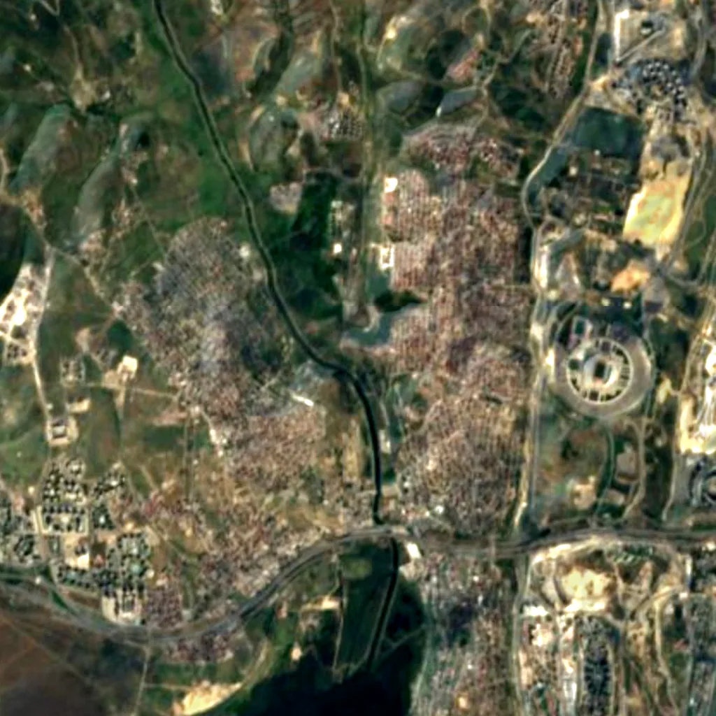 El suelo sobre Yarımburgaz Cave (Sentinel-2)
