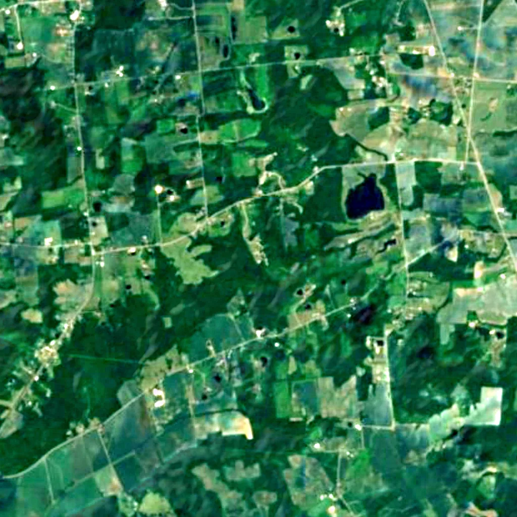 Il terreno sopra Zane Shawnee Caverns (Sentinel-2)