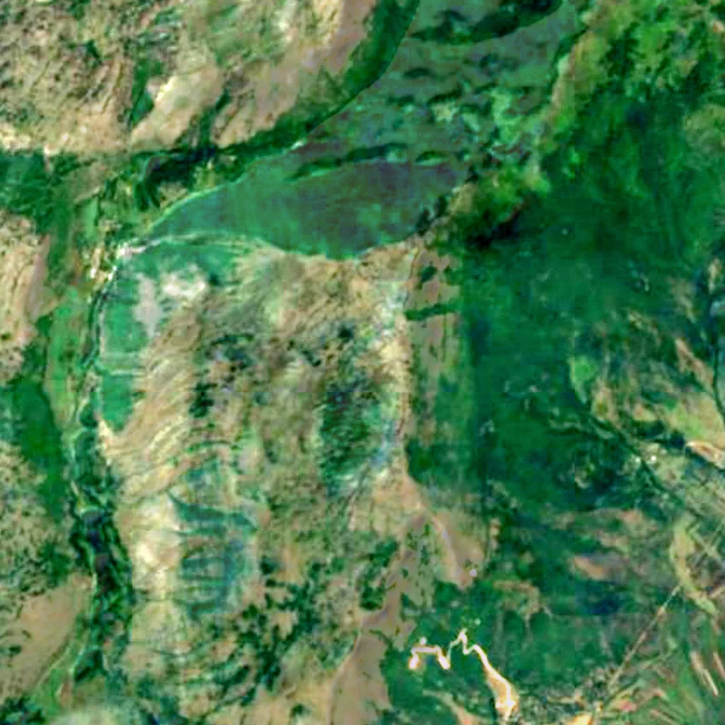 De grond boven Zmejovica (Sentinel-2)